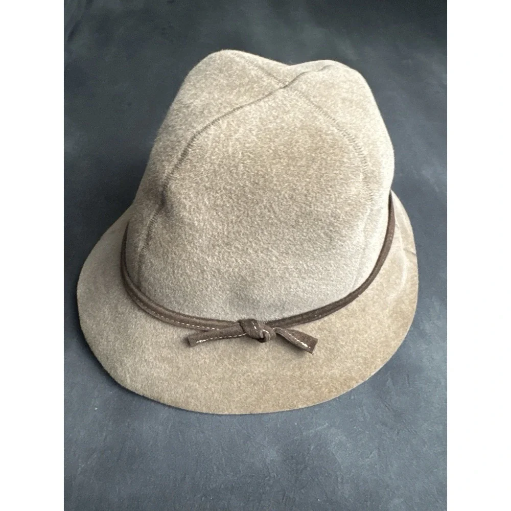 Andrew Wilkie London Wool Fedora Hat Tan Beige Minimalist Quiet‎ Luxury Boho